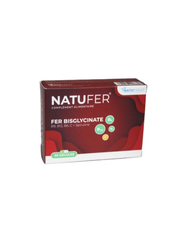 NATUFER FER BISGLYCINATE 30 GELULES