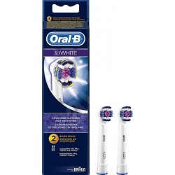 Oral B Recharge Brosse à dents 3D white 2PCS