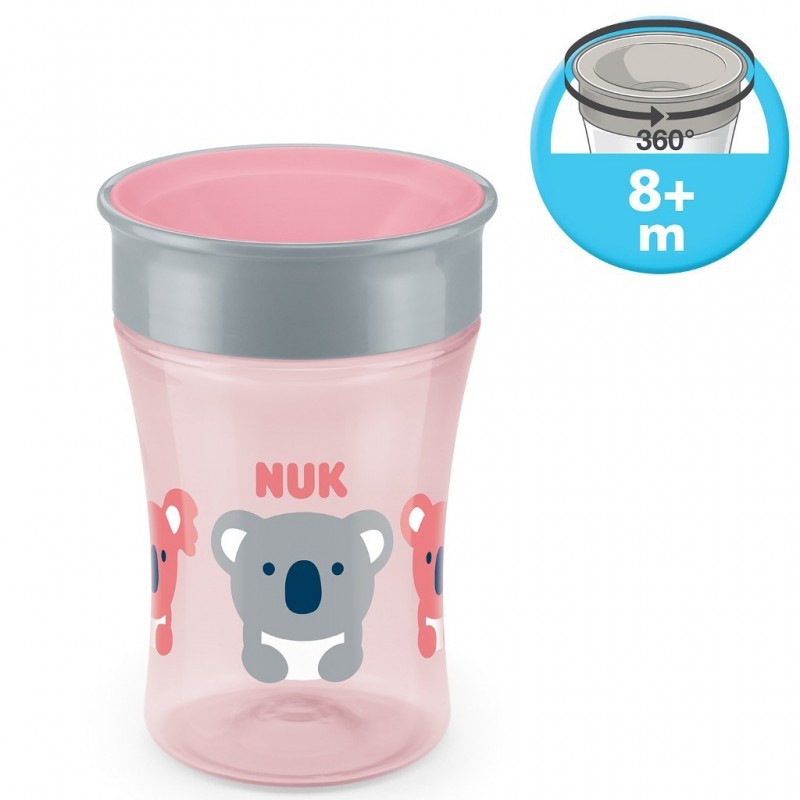 Gobelet Magique Nuk Anti-Fuite à 360° pour bébé de 8+ mois - Rouge
