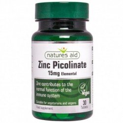 Natures aid Zinc Picolinate 15mg 30 Comprimés