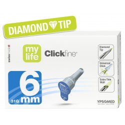 Click fine Aiguilles stylos à insuline 6 mm B/100