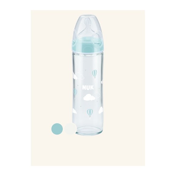 Nuk Biberon en Verre 230ML Blue 0-6M