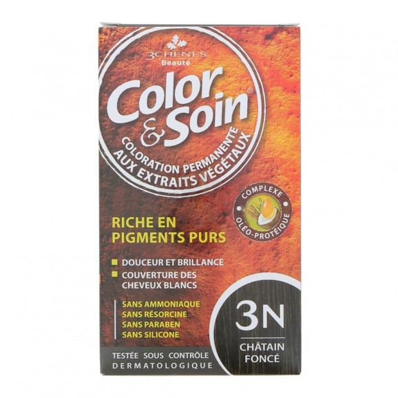 3 chênes Color & Soin coloration 3N Châtain Foncé 135ml