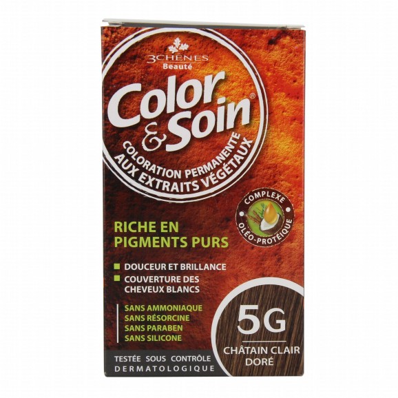 3 chênes Color & Soin coloration 5G Châtain Clair Doré 135ml