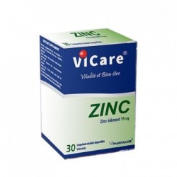 Pharmacare Vicare Zinc 15Mg 30 Comprimés